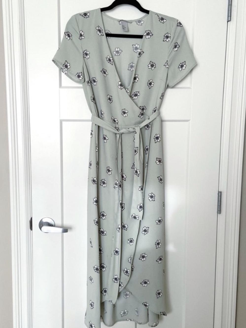 H&M Floral Midi Wrap Dress